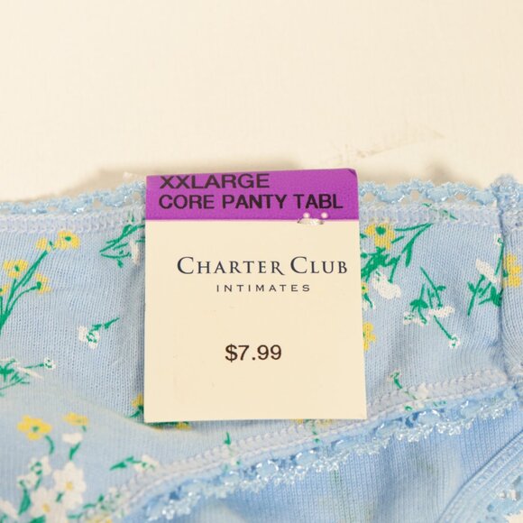 NWT Charter Club Panties Size XXL in Blue Floral - Picture 9 of 14